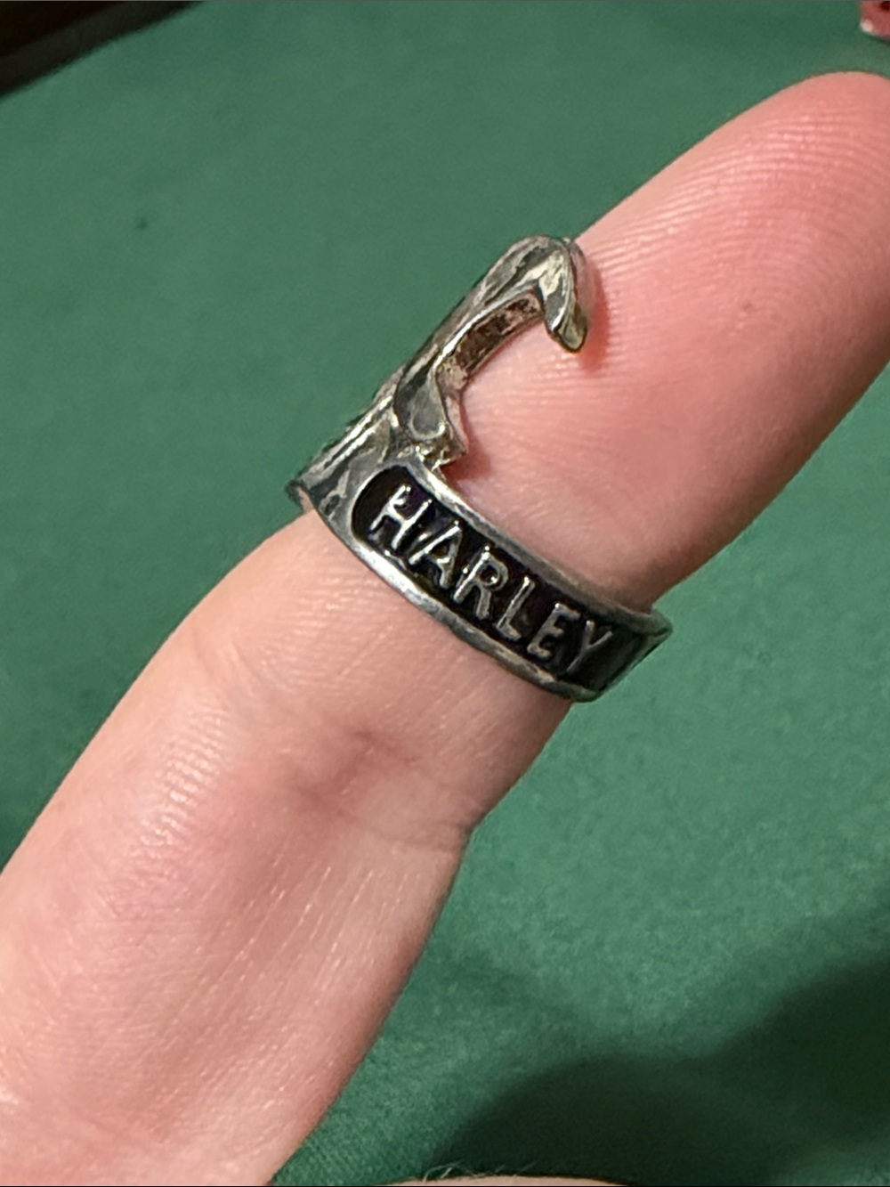 Harley Davidson Silver-Tone Ring